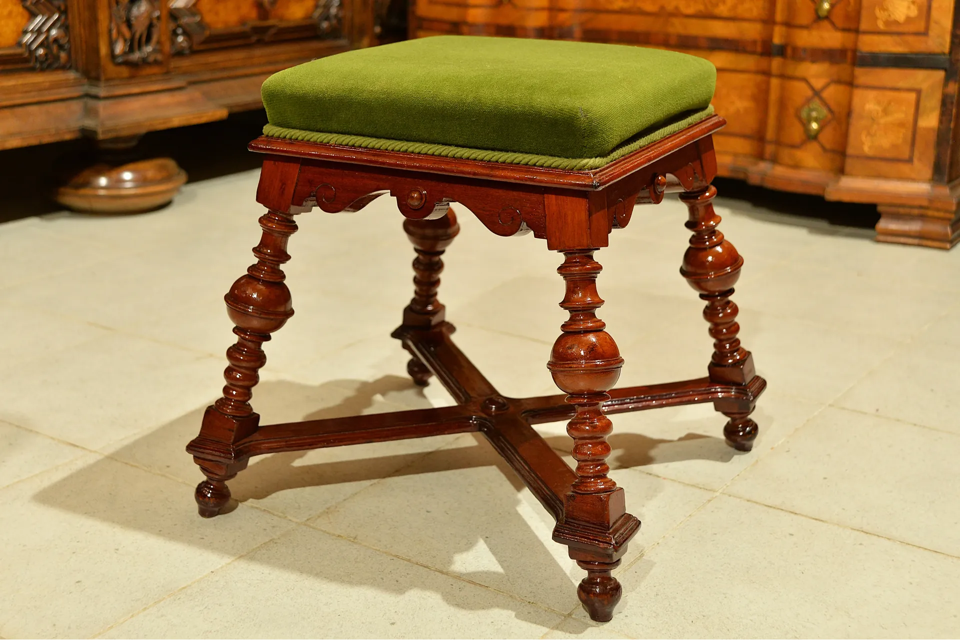 TABORET STOŁEK EKLEKTYCZNY ok. 1880r