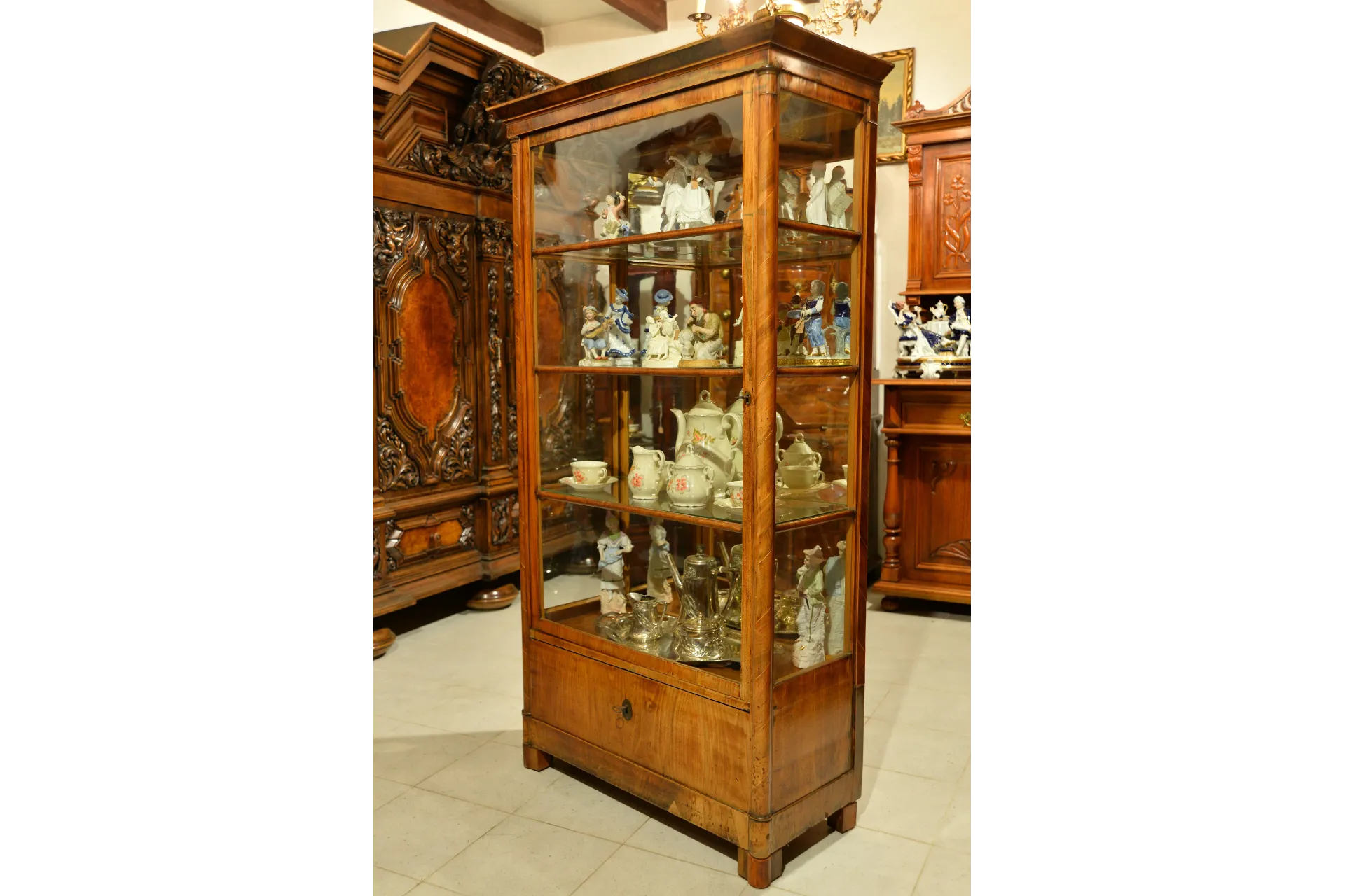 SERWANTKA BIEDERMEIER OTWIERANA Z PRAWEJ STRONY ok. 1830r