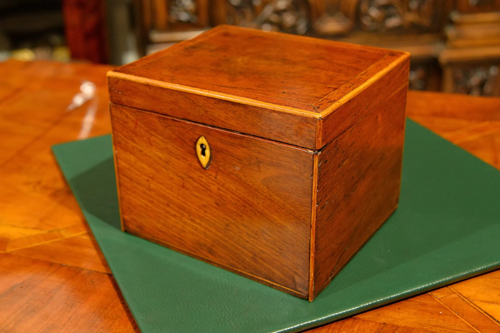 SZKATUŁKA SKRZYNECZKA DREWNIANA BIEDERMEIER ok. 1830r