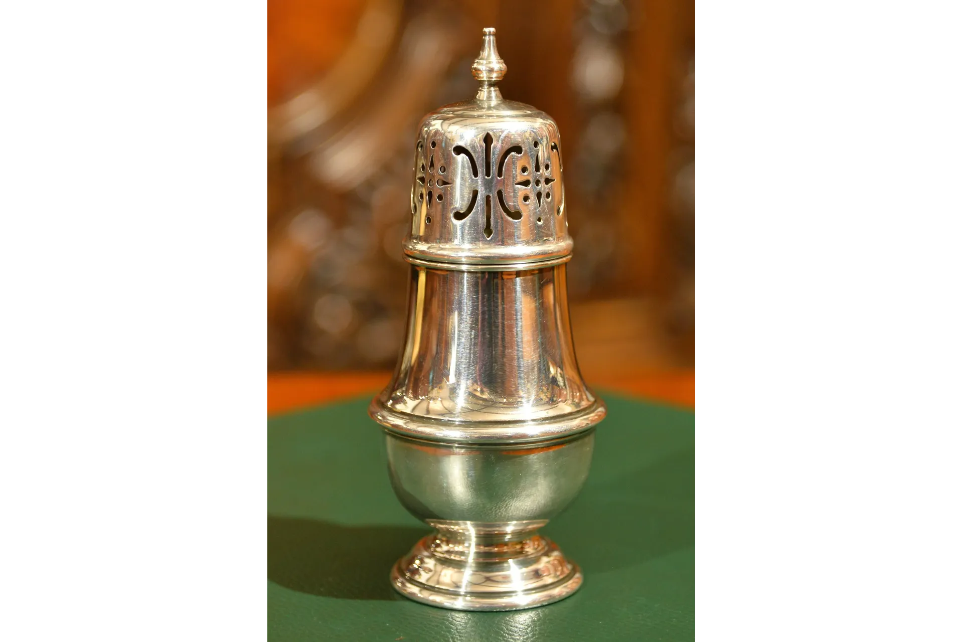 SREBRZONA CUKIERNICA DO CUKRU PUDRU PUDERNICA ok. 1950r