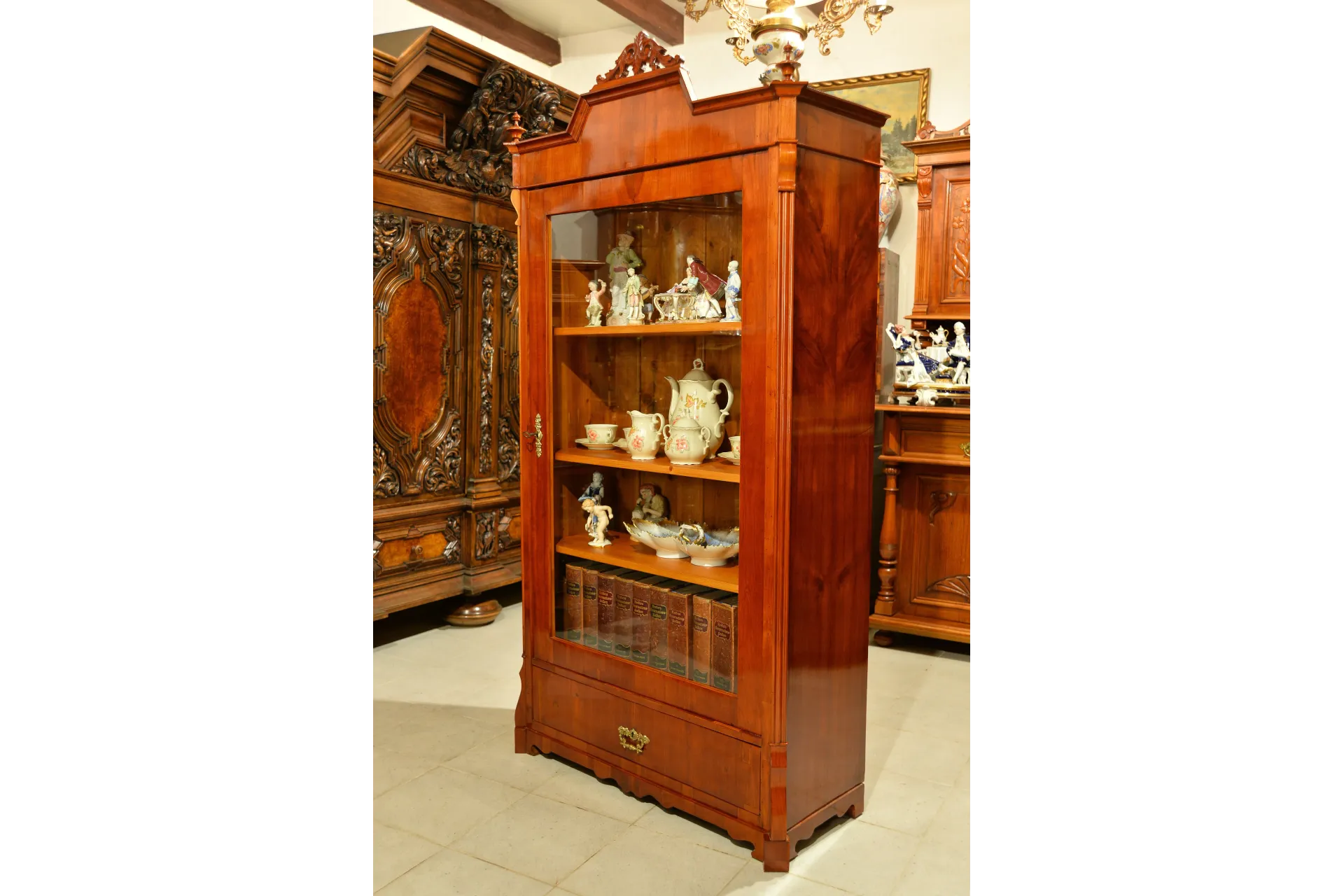 CZEREŚNIOWA WITRYNA LUDWIK FILIP ok. 1860r PO PIĘKNEJ RENOWACJI