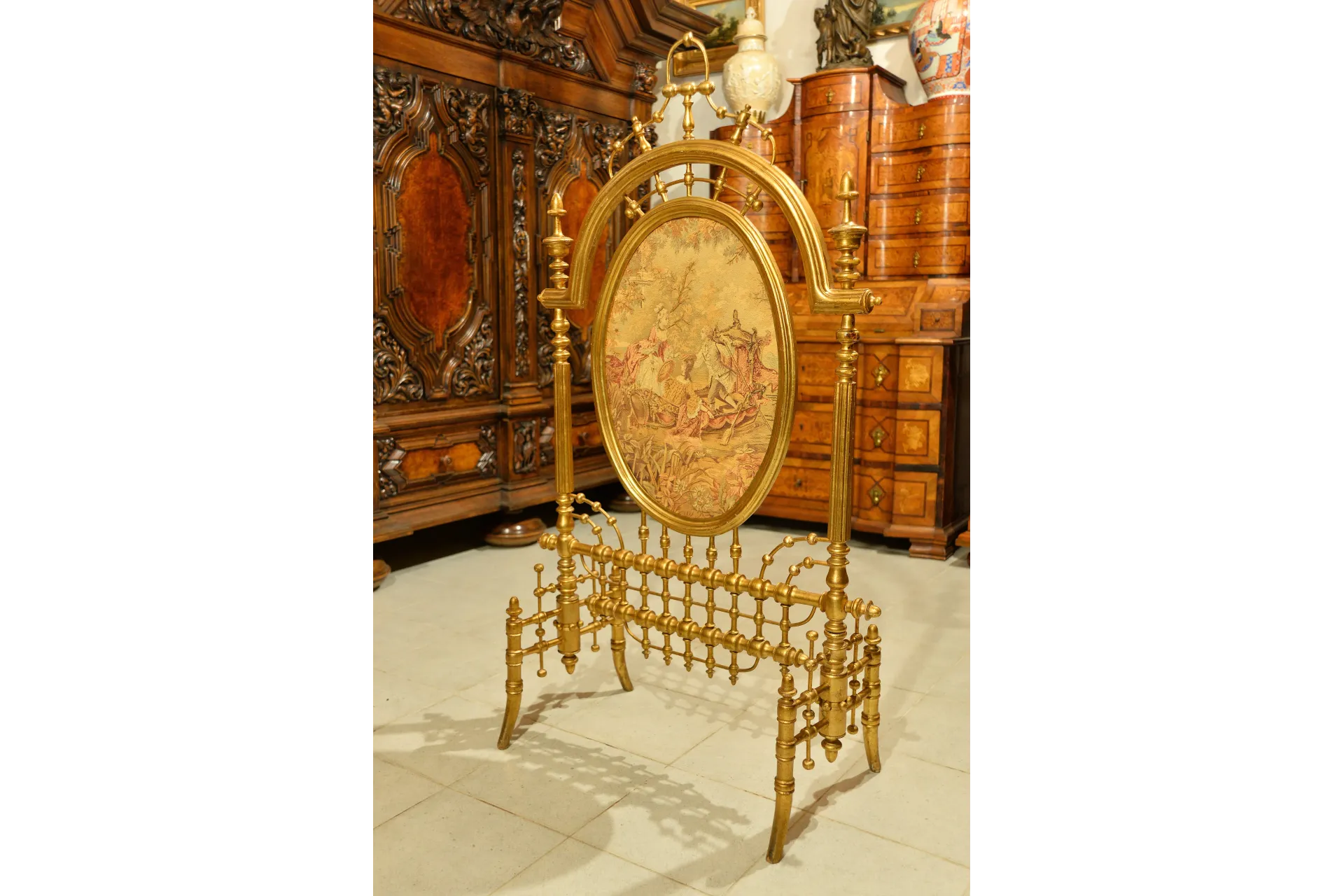 PARAWAN EKRAN KOMINKOWY II poł. XIXw ok. 1870r