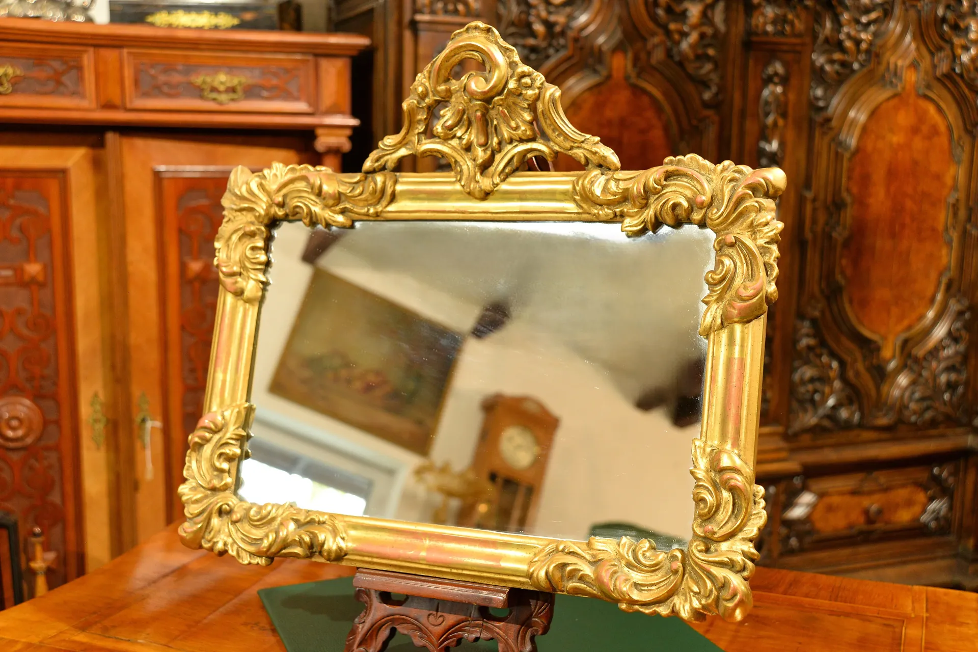 WISZĄCE NIEDUŻE LUSTRO LUDWIK FILIP ok. 1860r