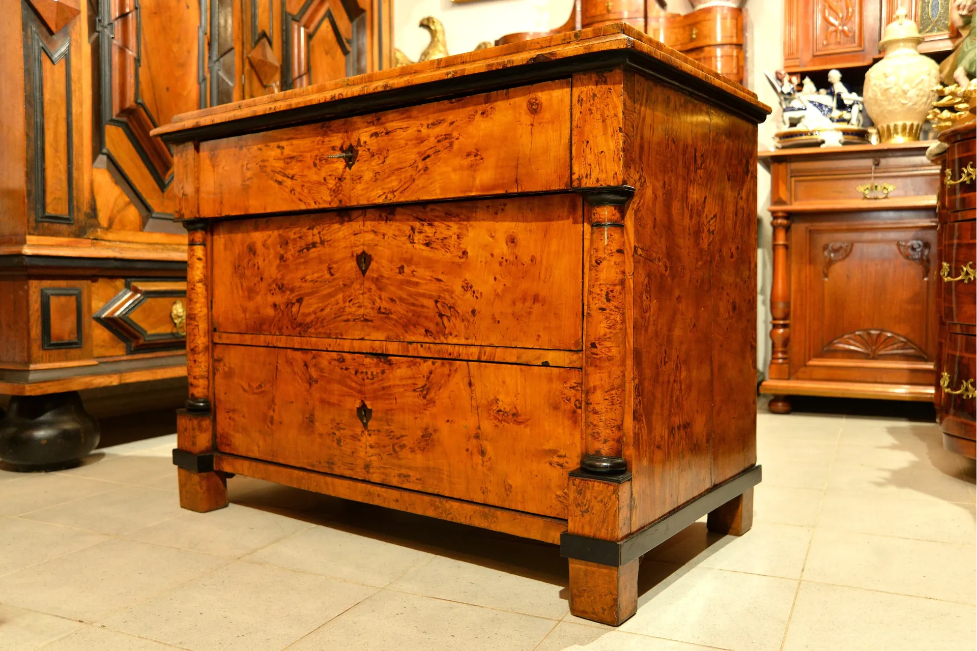 ORYGINALNA KOMODA BIEDERMEIER BRZOZA ok. 1830r