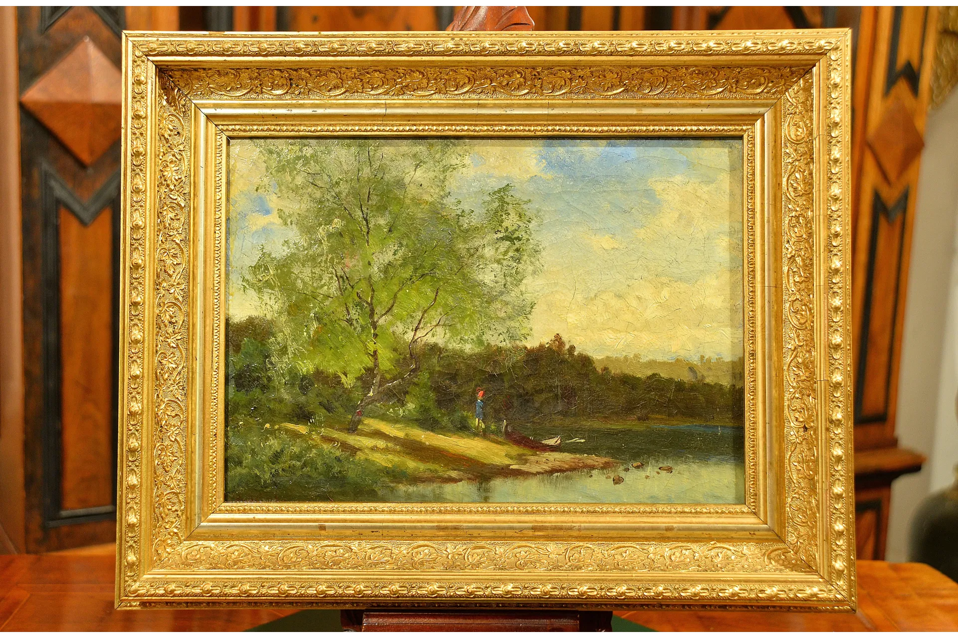 OBRAZ - OLEJ NA PŁ&Oacute;TNIE - O. ARBORELIUS (1842-1915)