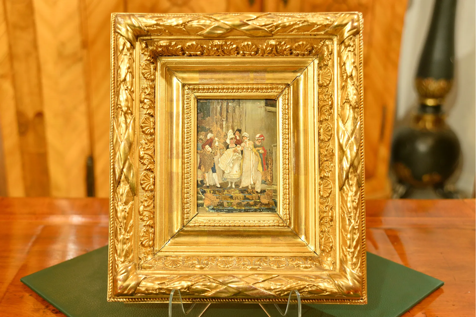 OBRAZ - OLEJ NA DESCE - CHRZEST - WG F.H. KEAMMERERA ok. 1890r