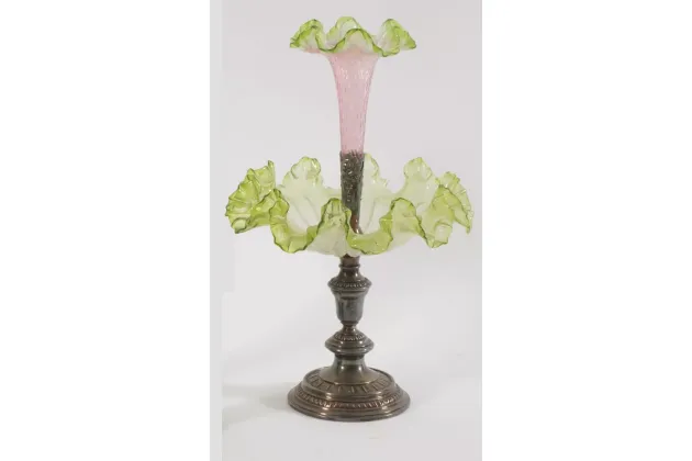 SECESYJNA PATERA Z WAZONEM FLETEM PLATER pocz. XXw, OK. 1910r