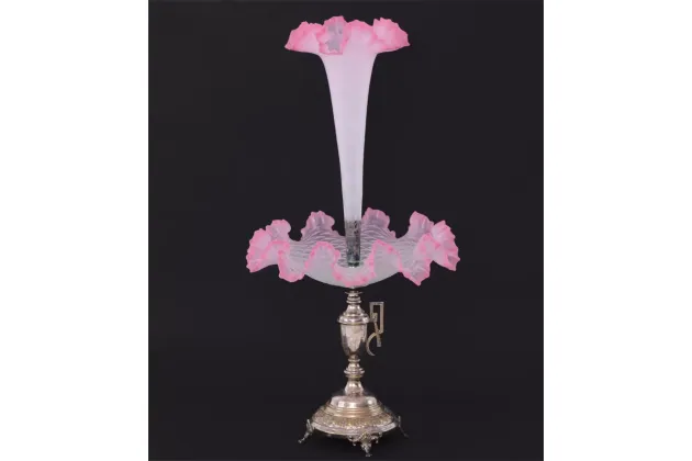 DUŻA PATERA Z FLAKONEM FLET pocz. XX wieku