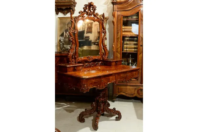 TOALETKA LUDWIK FILIP BARDZO BOGATY MODEL ok. 1860r PO RENOWACJI