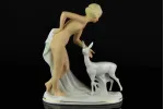 FIGURKA AKT KOBIECY SCHAUBACH KUNST / VEB ok. 1950r