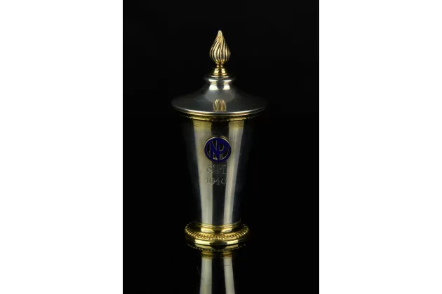 SREBRNY PUCHAREK - OZDOBNY BIBELOT - SREBRO