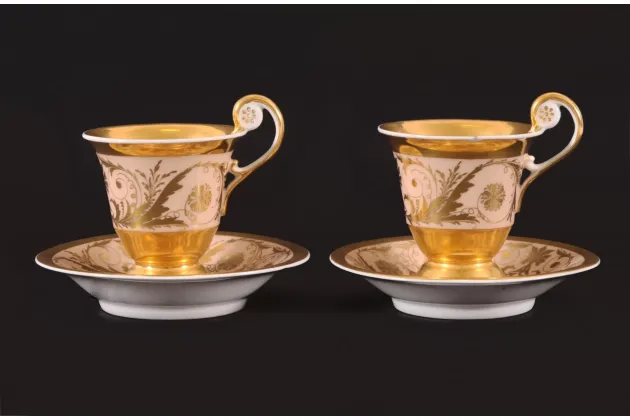 PARA FILIŻANEK KPM BERLIN EMPIR 1820-1830r