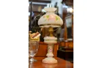 LAMPA NAFTOWA SZKŁO RĘCZNIE MALOWANE ok. 1920r
