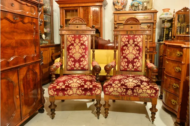 PARA DUŻYCH FOTELI EKLEKTYCZNYCH ok. 1800r