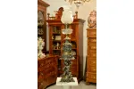 POTĘŻNA LAMPA NAFTOWA Z PUTTEM 110cm XIXw