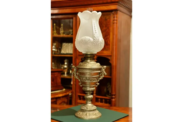 LAMPA NAFTOWA EKLEKTYCZNA ok. 1880r