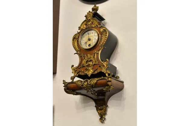 ZEGAR KOMINKOWY Z KONSOLĄ LENZKIRCH 1889r