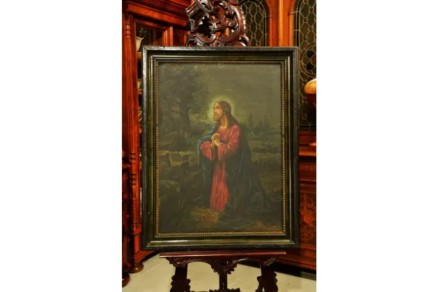 JEZUS W OGR&Oacute;JCU - OLEJ NA PŁ&Oacute;TNIE