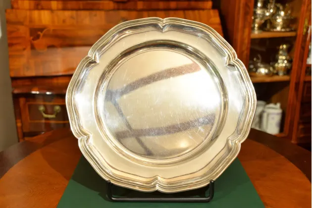 DUŻA OKRĄGŁA TACA TALERZ DO SERWOWANIA PLATER ok. 1920r