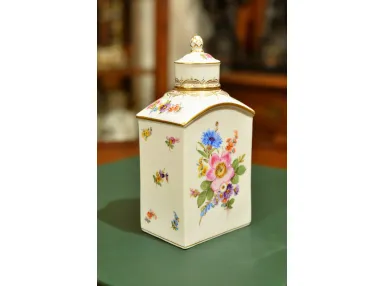 HERBATNICA POJEMNIK NA HERBATĘ MEISSEN TEICHERT 1890r