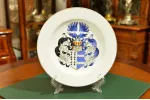 TALERZ HERBOWY MIŚNIA MEISSEN ok. 1850r