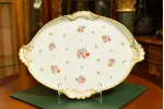 PORCELANOWA TACA ZE ZŁOCENIAMI MIŚNIA MEISSEN ok. 1870r