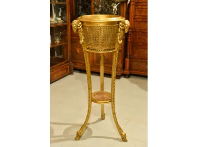 CIEKAWY KWIETNIK POSTUMENT KWIATOWY W STYLU EMPIRE DREWNO ok. 1920r