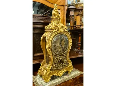 DUŻY ZEGAR KONSOLOWY 60cm BOULLE LE MASSON PARIS ok. 1870r