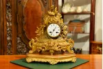 ZEGAR KOMINKOWY Z KONSOLĄ VINCENTI & Cie ok. 1850r