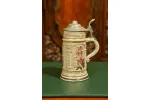 KUFEL CERAMICZNY Z CYNOWĄ KLAPĄ ok. 1900r