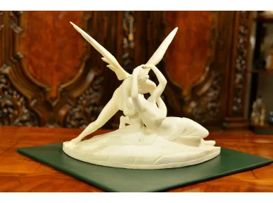 KUPIDYN I PSYCHE - RZEŹBA ALABASTER WG ANTONIA CANOVY