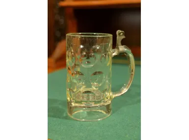 KUFEL SZKLANY SYGNOWANY ok. 1900r