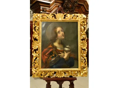 OBRAZ - OLEJ NA PŁ&Oacute;TNIE - MARIA MAGDALENA - FLORENCJA XIXw