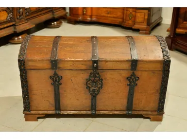 ZGRABNA OKUWANA SKRZYNIA KUFER ok. 1770r ORYGINAŁ