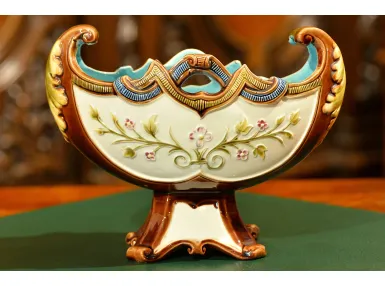 ŻARDINIERA MAJOLIKA M&R KRAUSE ok. 1890r