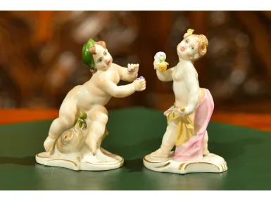 PARA FIGUREK - PUTTA - NYMPHENBURG ok. 1900r