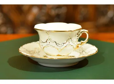 FILIŻANKA DO MOKKI MIŚNIA MEISSEN B-FORM ok. 1930r /1/