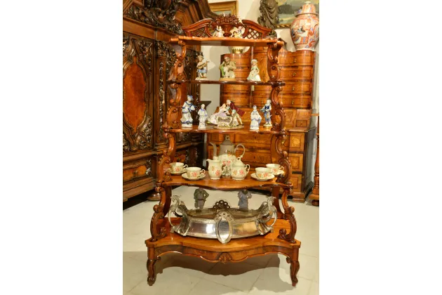 ETAŻERKA LUDWIK FILIP - PIĘKNY MODEL - ok. 1860r