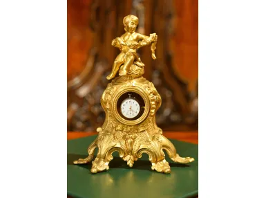 KOLEKCJONERSKI STOJAK NA ZEGAREK KIESZONKOWY BRĄZ ZŁOCONY XIXw