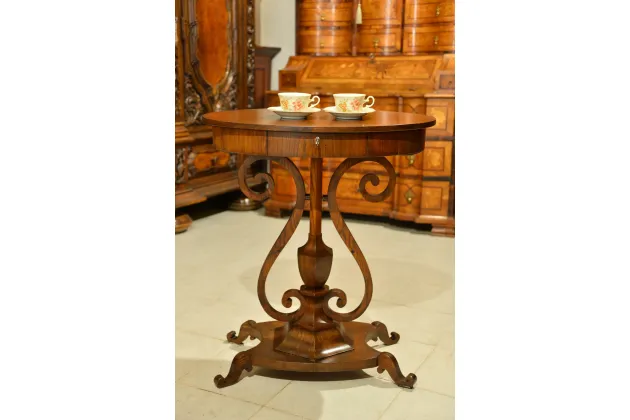 OWALNY STOLIK NICIAK BIEDERMEIER - PIĘKNY MODEL ok. 1830r