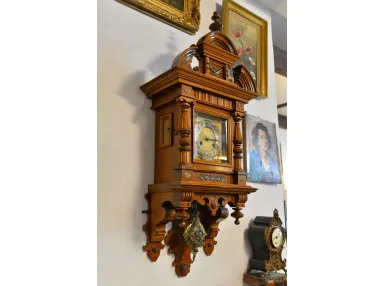 WISZĄCY ZEGAR EKLEKTYCZNY JUNGHANS ok. 1890r PIĘKNY STAN
