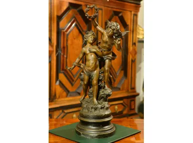 DUŻA RZEŹBA - PUTTA AMORKI wg MOREAU - II poł. XIXw ok. 1890r