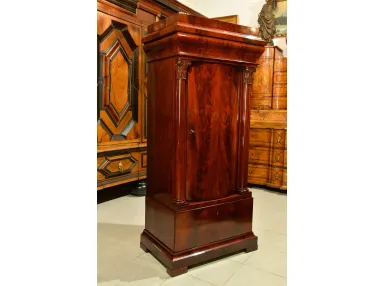 SŁUPEK SZAFKA BIEDERMEIER MAHOŃ ok. 1830r PO PIĘKNEJ RENOWACJI