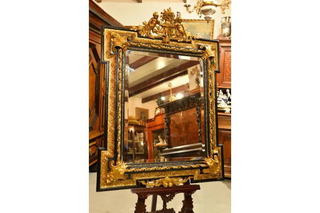 PAŁACOWE LUSTRO W STYLU LUDWIKA XIV ok. 1870r