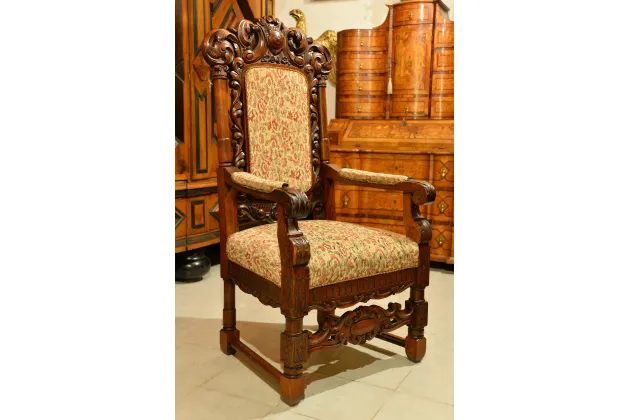 DUŻY FOTEL NEORENESANSOWY ok. 1880r