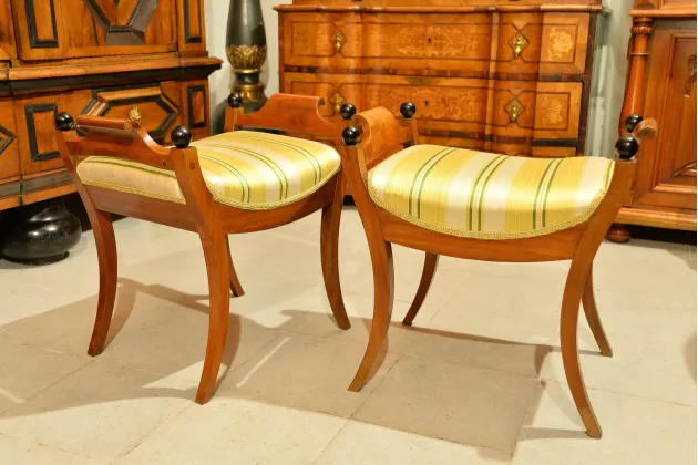 PARA TABORET&Oacute;W PUF BIEDERMEIER ok. 1830r