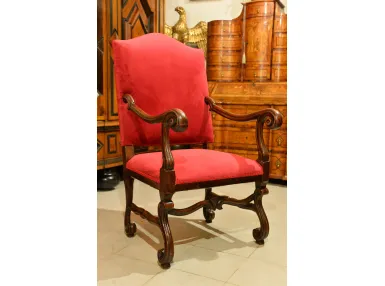 DUŻY I OKAZAŁY FOTEL W STYLU BAROKOWYM ok. 1860r
