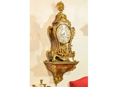 POTĘŻNY ZEGAR Z KONSOLĄ 122cm BOULLE JAPY FRERES 1857r