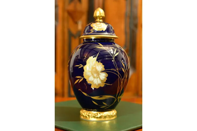 DEKORACYJNA KOBALTOWA AMFORA ROSENTHAL MARIA ok. 1940r
