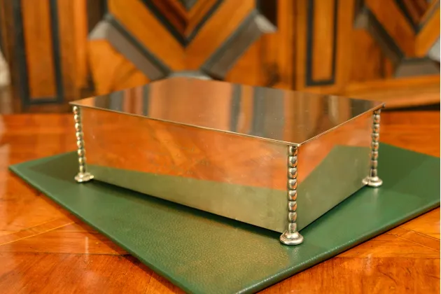 HUMIDOR PUDEŁKO NA CYGARA Z NAWILŻACZEM PLATER 1926r